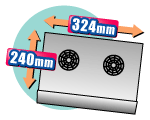 ノートPC設置面積